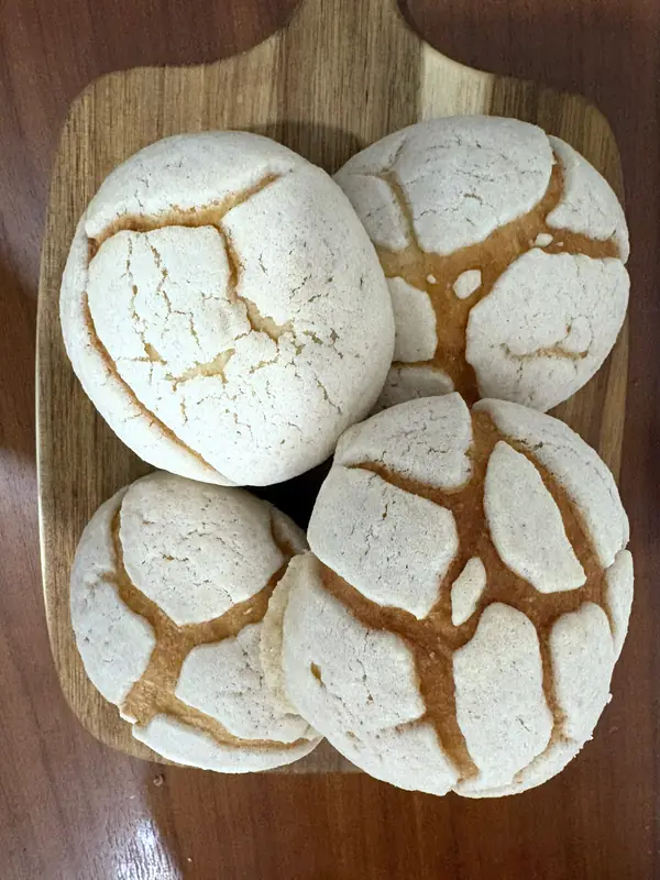 Conchas artesanales de Petunia sobre tabla de madera